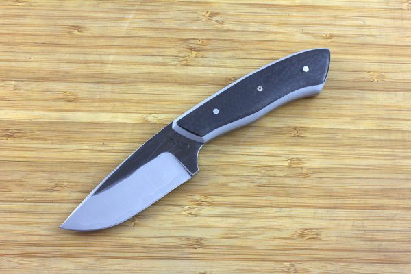 196mm Kajiki Knife, Forge Finish, G10 / Carbon Fiber - 146grams