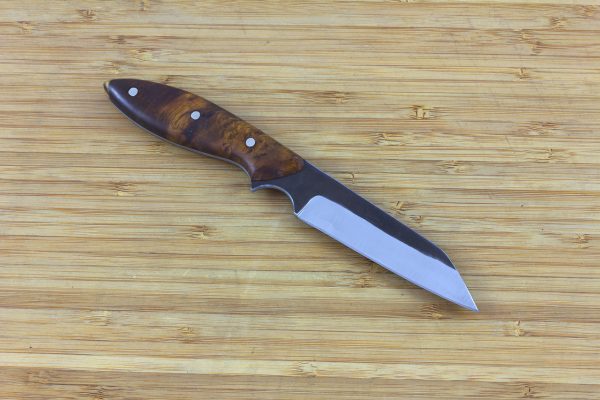 190mm Muteki Series Wharncliffe Brute Neck Knife #229, Ironwood - 79grams