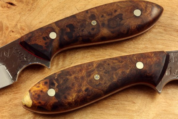 191mm Wharncliffe Brute Neck Knife, Hammer Finish, Premium Ironwood 90grams