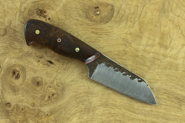 127mm Pipsqueek Brute Neck Knife, Hammer Finish, Ironwood - 46grams