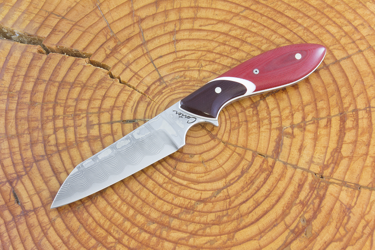 190mm Murray's “Perfect” Model Neck Knife, Polish Finish, Checkered Flag –  96grams : Carter Cutlery