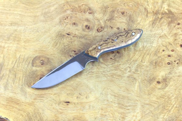 176mm Original Neck Knife, Forge Finish, Stabilized Birch / Turquoise G-10 - 79grams